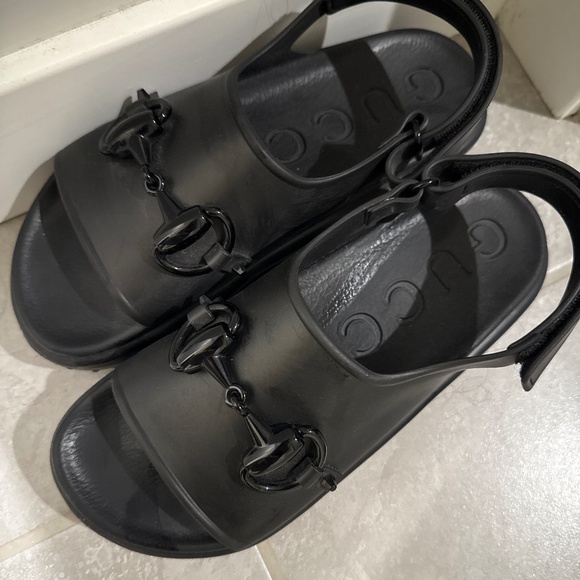 Womens Gucci Interlocking G Platform Sandals - Picture 1 of 4